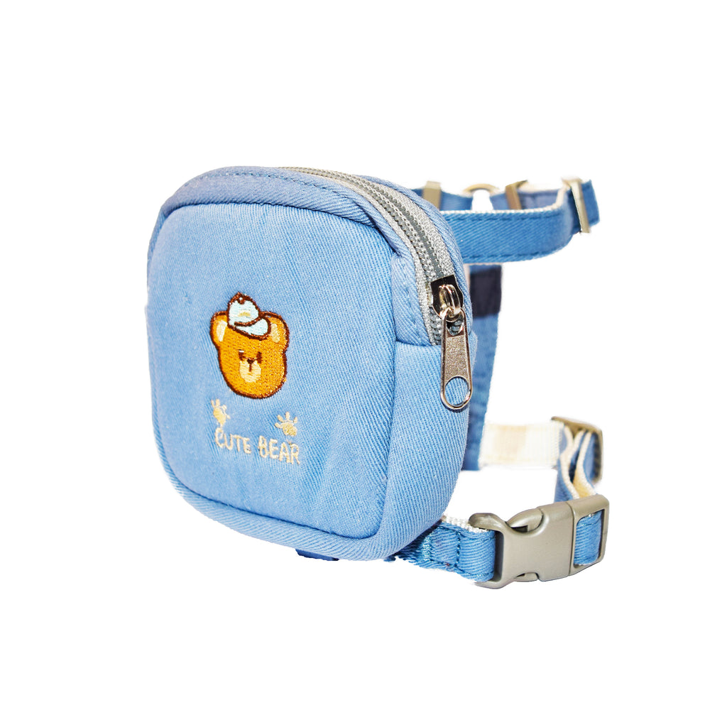 Hundegeschirr mit abnehmbarem Mini-Rucksack inkl. Leine