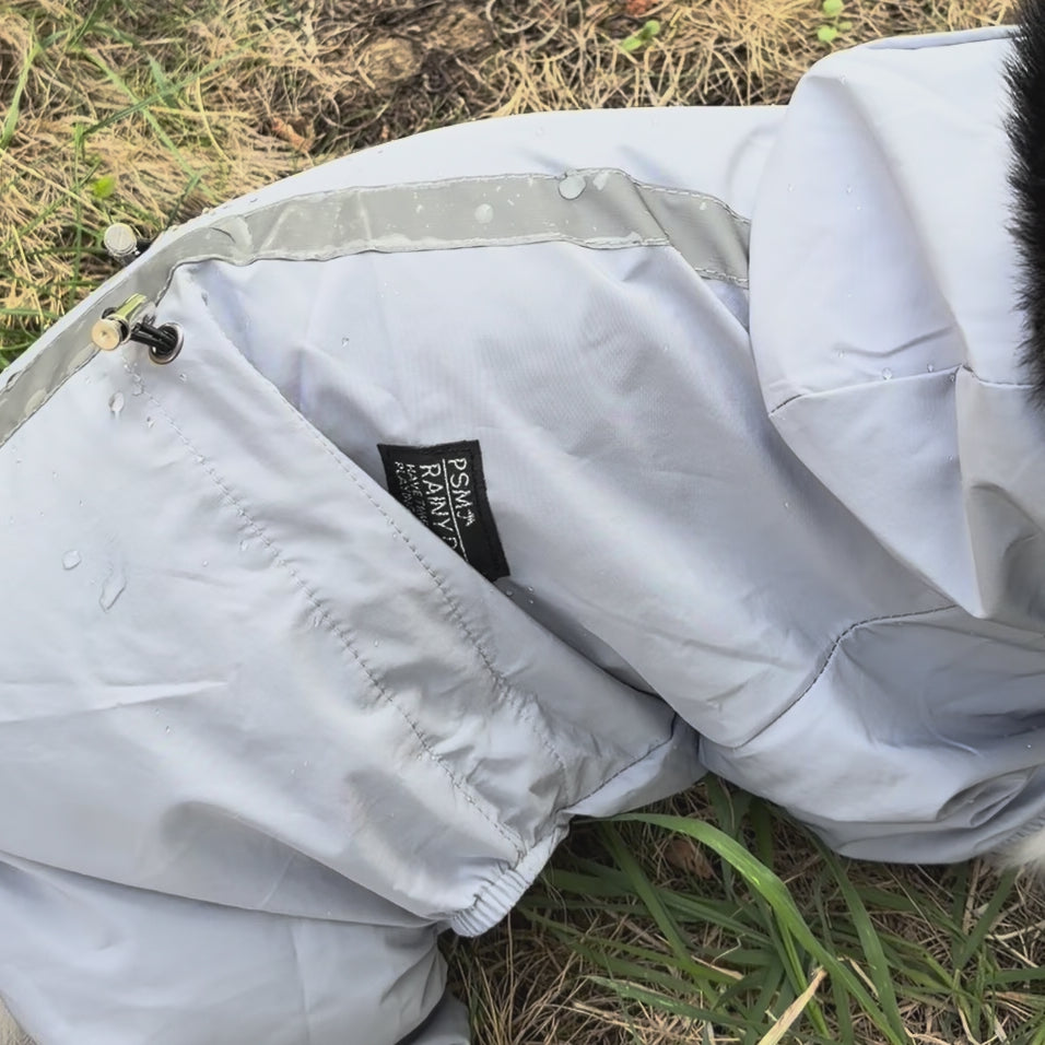 Wasserdichte Hunde-Regenjacke mit Kapuze